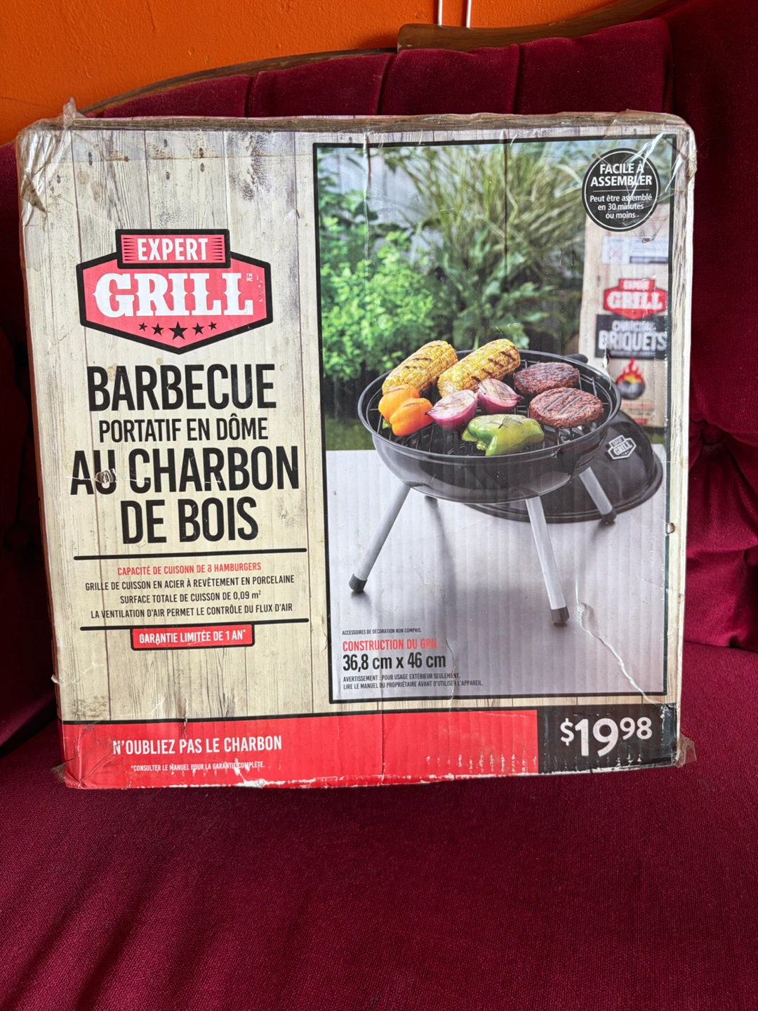 Expert Grill Portable Charcoal BBQ Dome