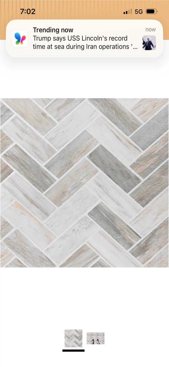 New Herringbone Pattern Ceramic Tiles 20 pack $20