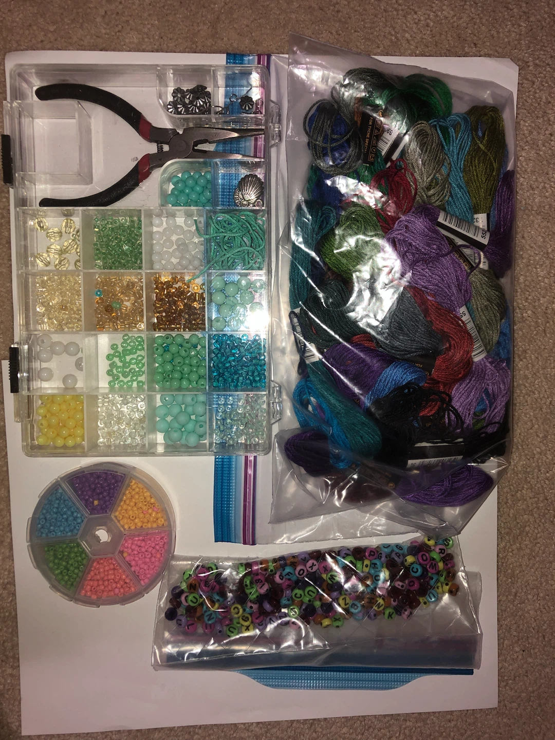 Beading and Embroidery Floss Craft Kit