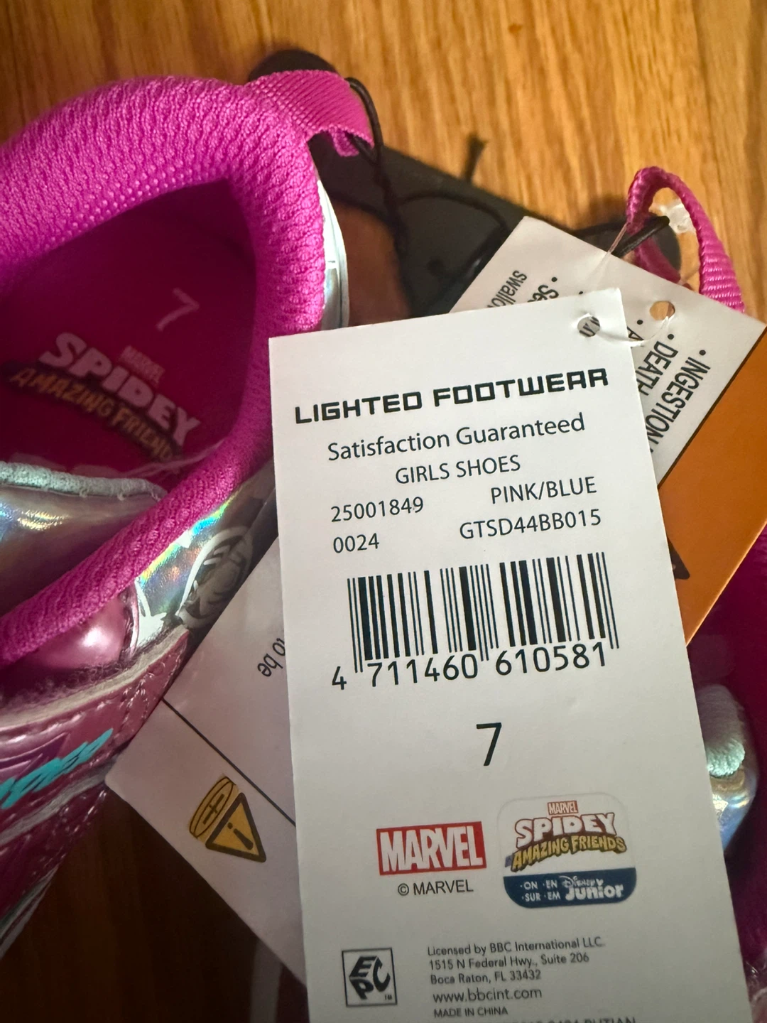 Marvel spidey shoes size 7 - photo 5