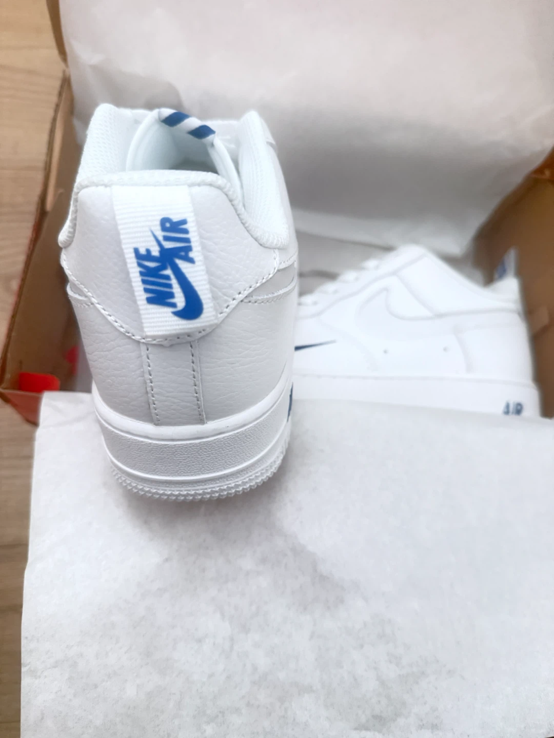 Nike Air Force 1 White/Blue Sneakers - photo 4