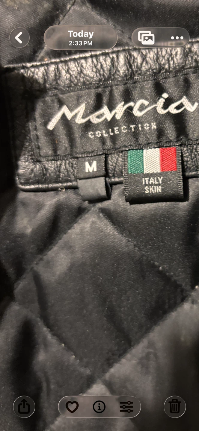 Marcia Collection Leather Jacket - Size M - photo 3