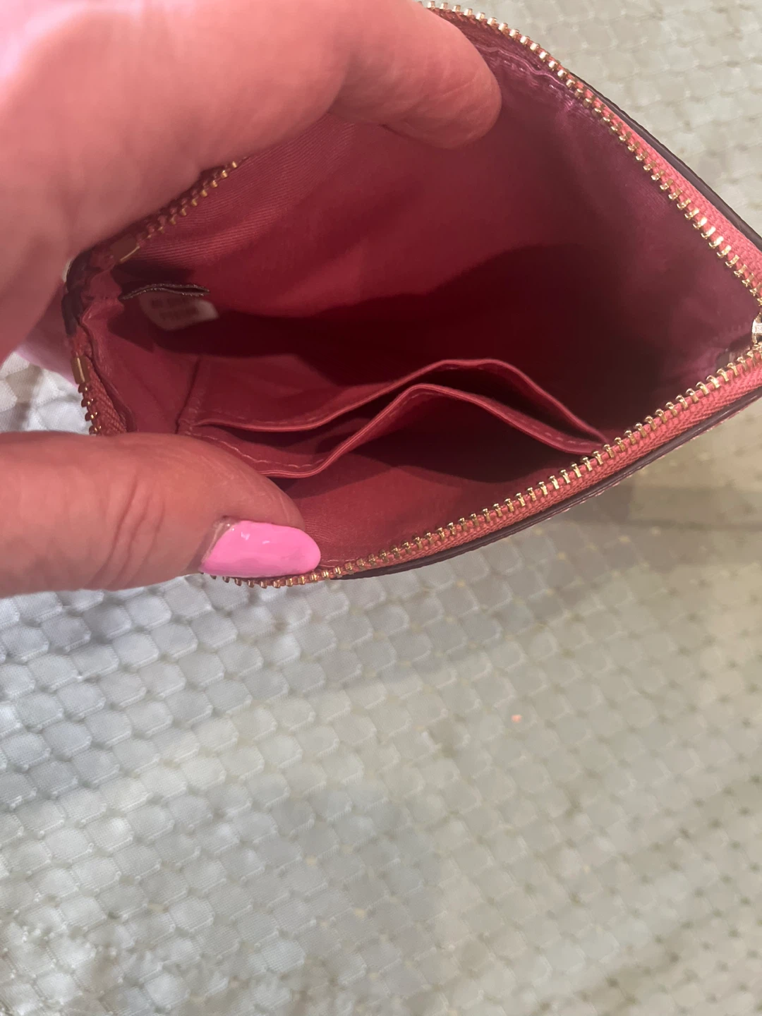 Authentic Coach Pink Leather Wristlet Pouch - photo 3