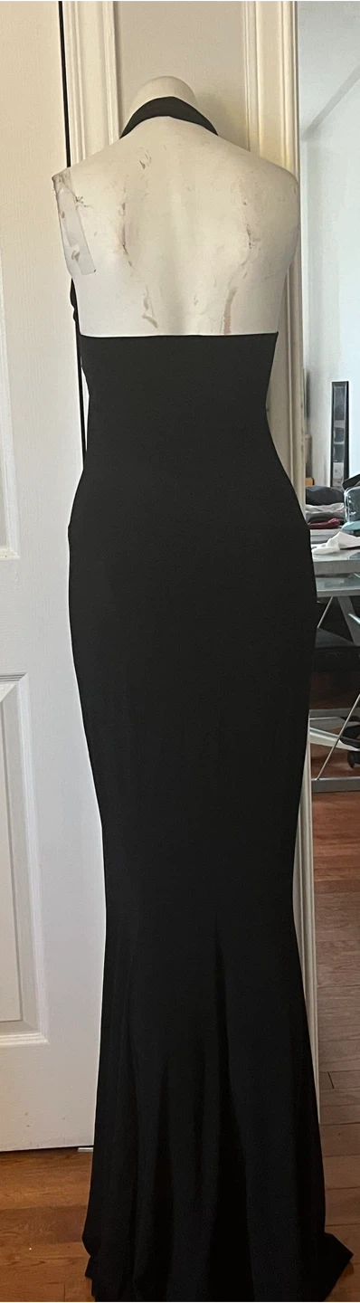 Norma Kamali Black Halter Neck Maxi Dress - photo 4