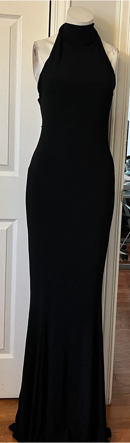 Norma Kamali Black Halter Neck Maxi Dress - photo 5