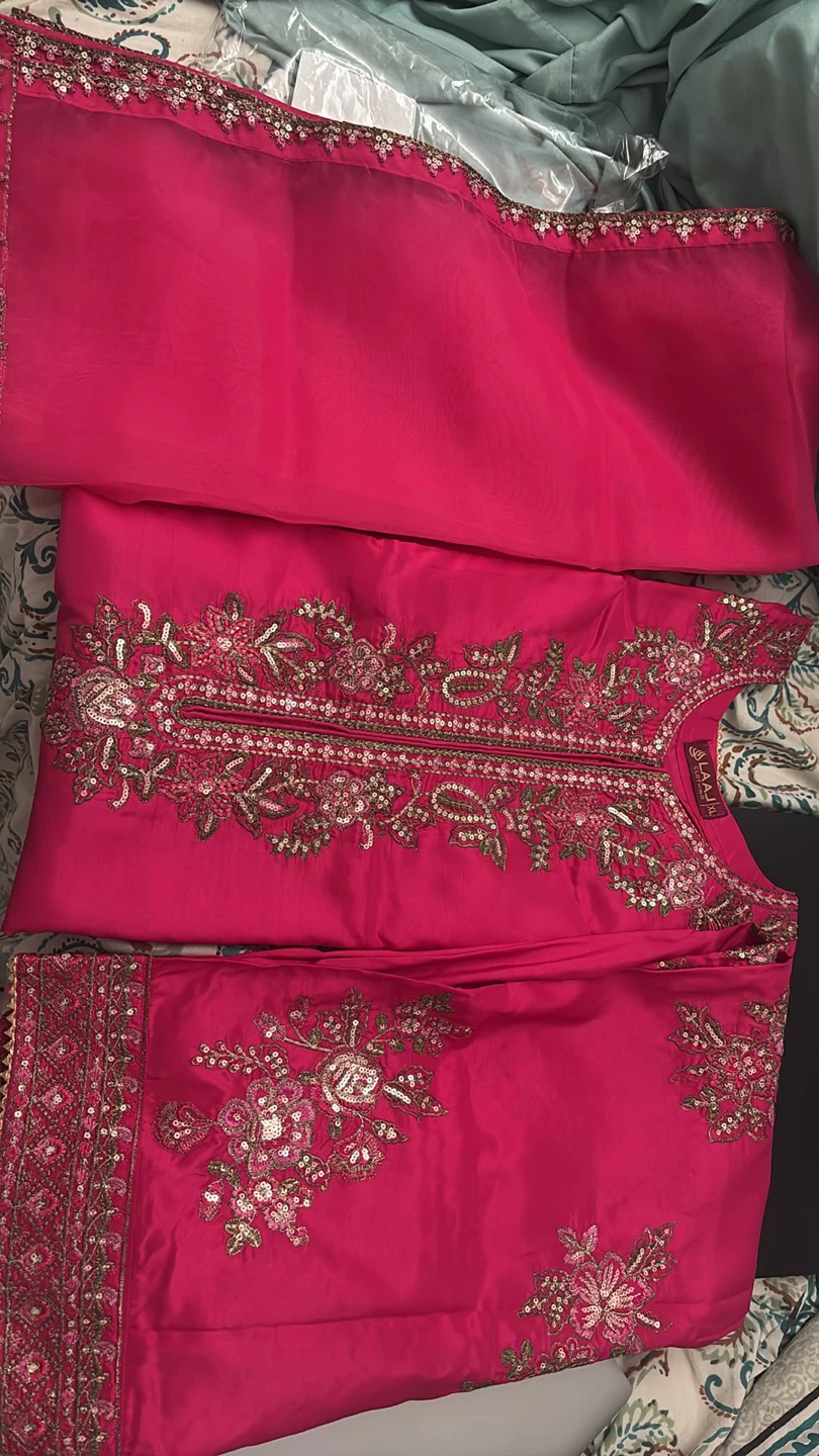 Pink Embroidered 3-Piece Suit with Dupatta - photo 2