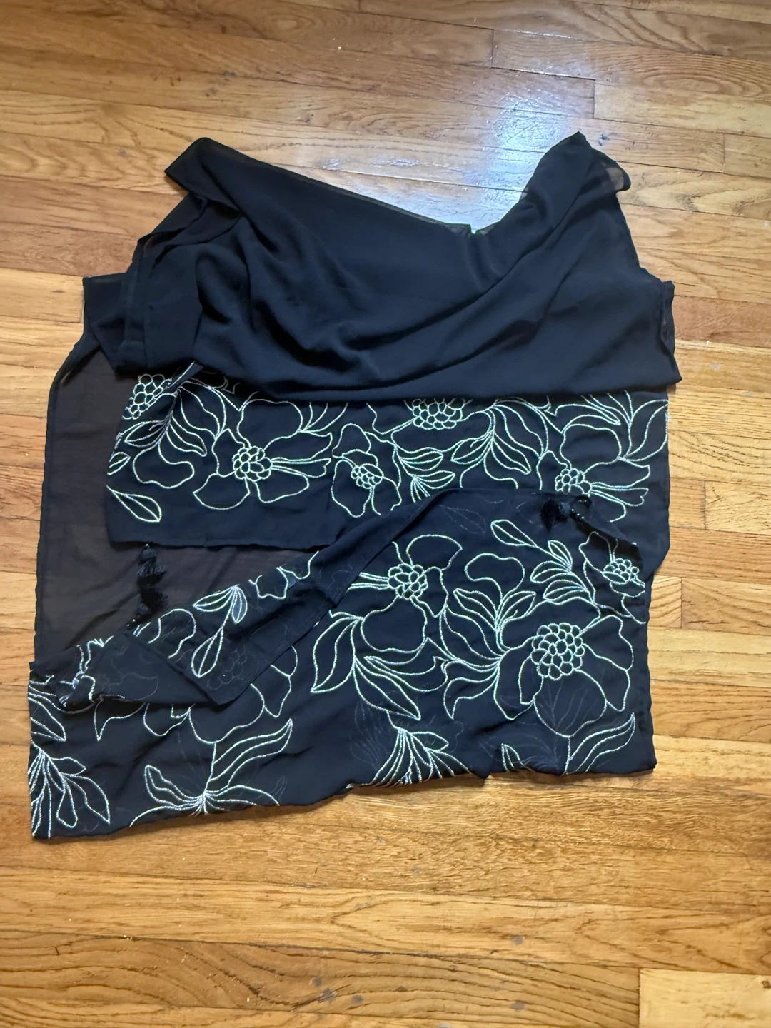 Black Embroidered Women's 3pcs dress - photo 5