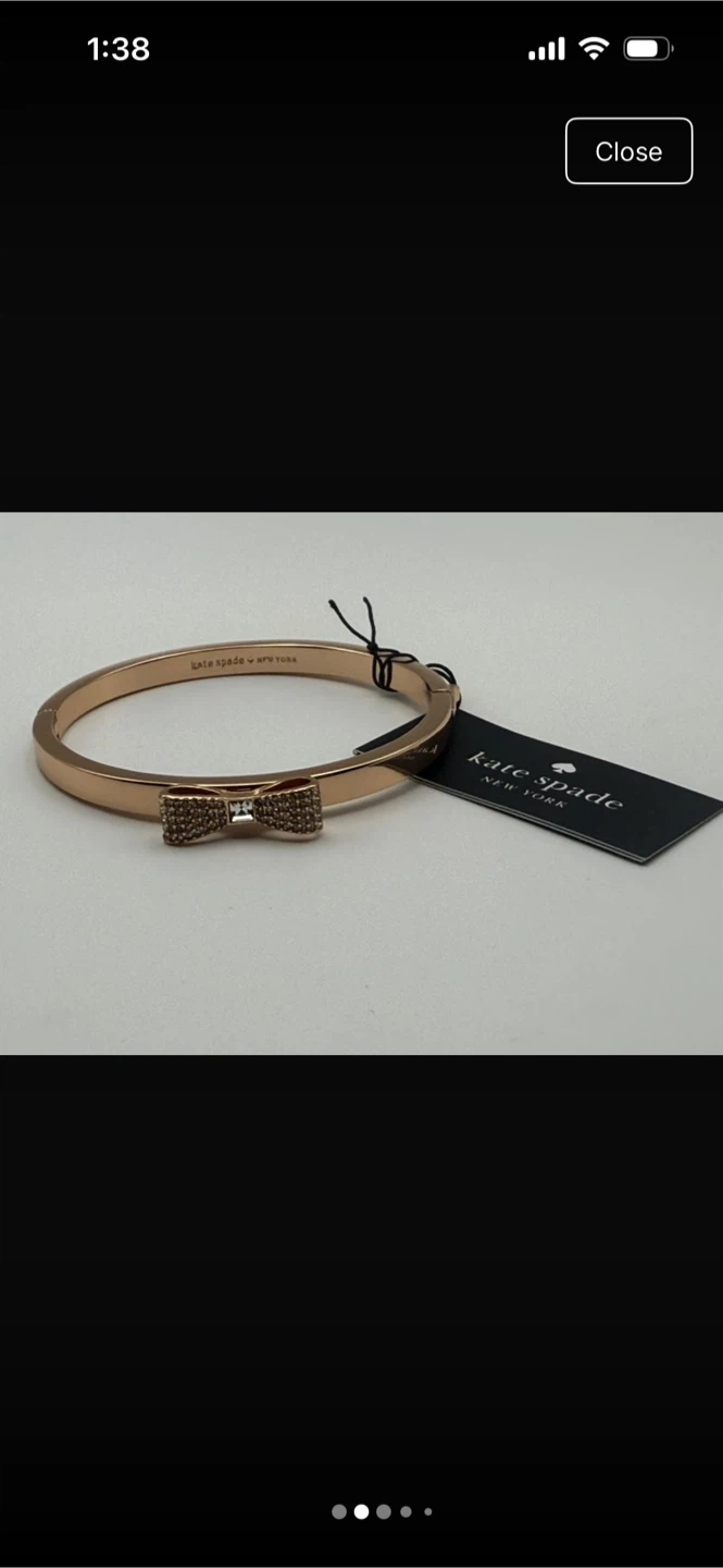 Kate Spade Rose Gold Bow Bangle Bracelet - photo 2