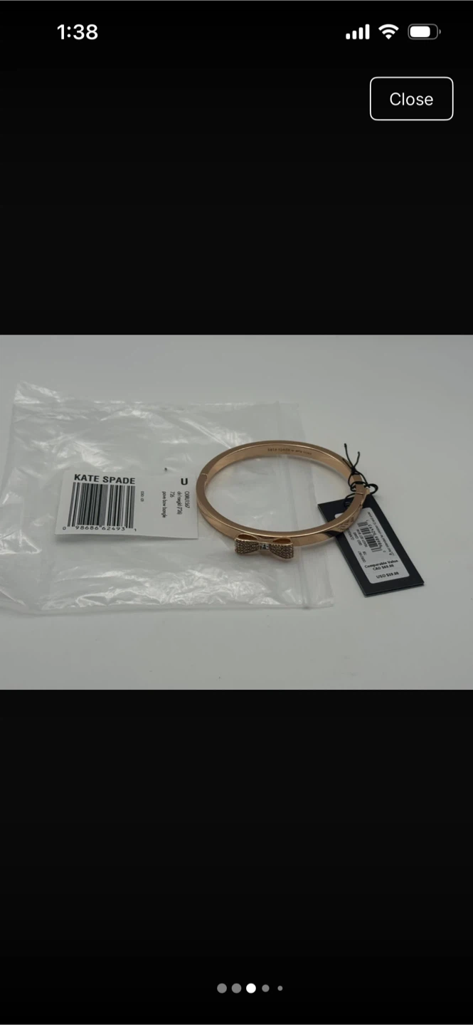 Kate Spade Rose Gold Bow Bangle Bracelet - photo 3