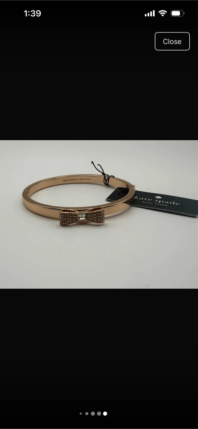 Kate Spade Rose Gold Bow Bangle Bracelet - photo 4