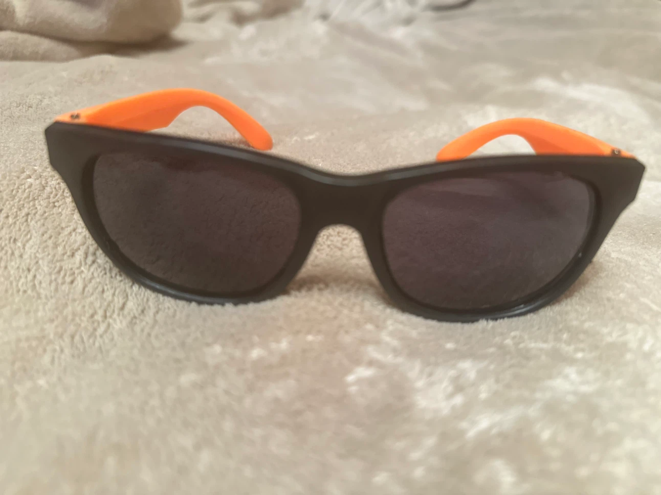 Black Sunglasses with Orange Arms