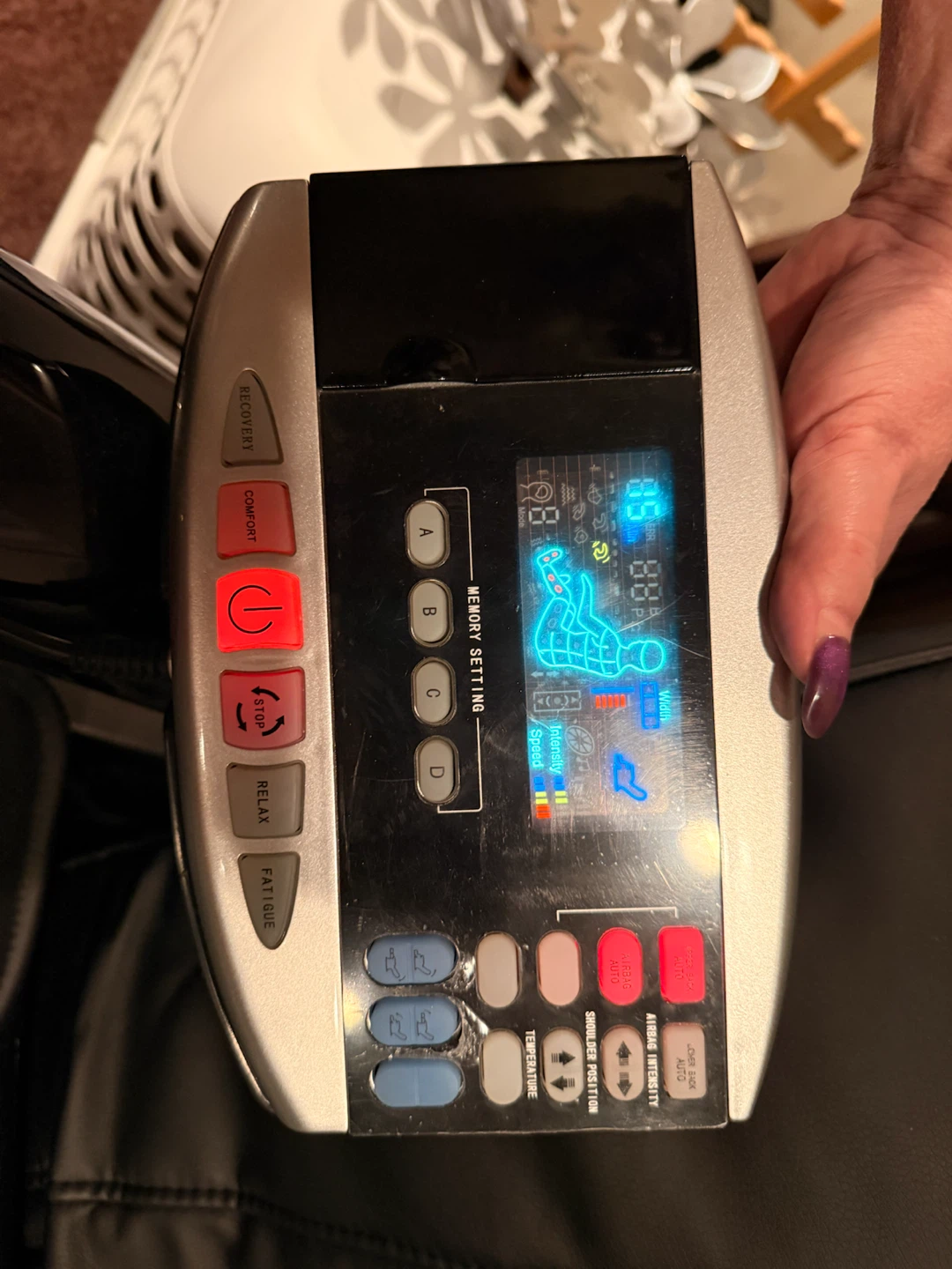 Black Massage Chair with Foot Rest - photo 3