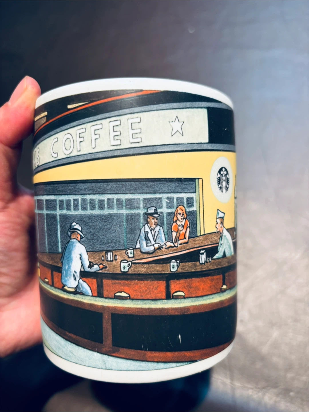 Vintage 2001 Starbucks Barista 18 oz Mug – Diner Scene - photo 2