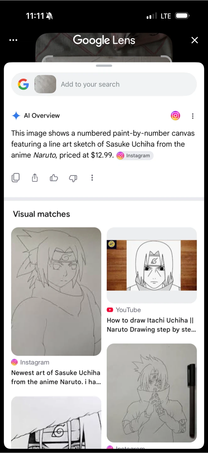 Sasuke Uchiha Paint by Numbers Kit - photo 4