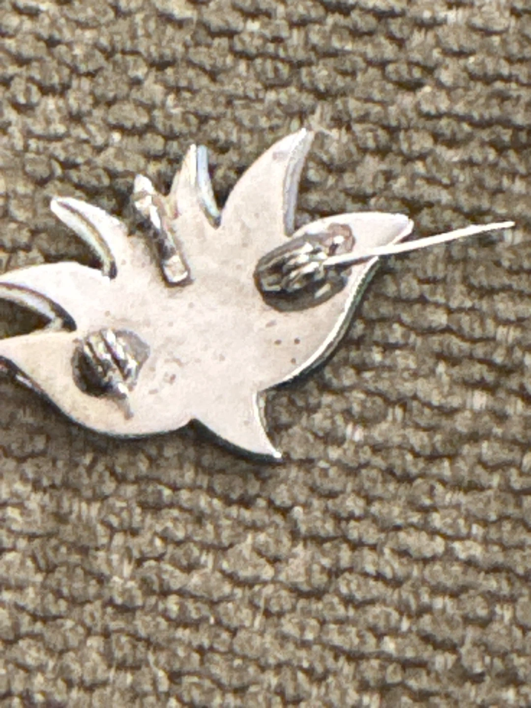 Mexican vintage silver Lotus Flower Brooch Pin - photo 2