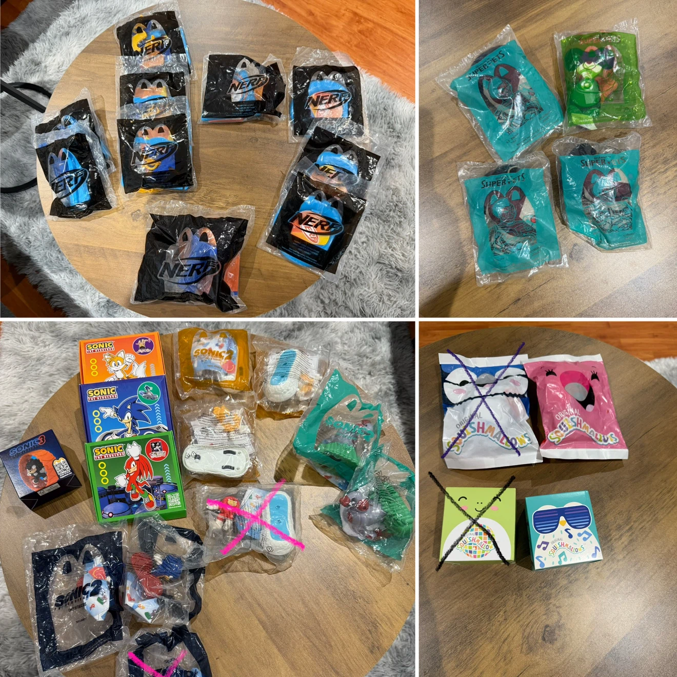 Happy Meal Toys – Nerf, Sonic, Super Pets & Squishmallows