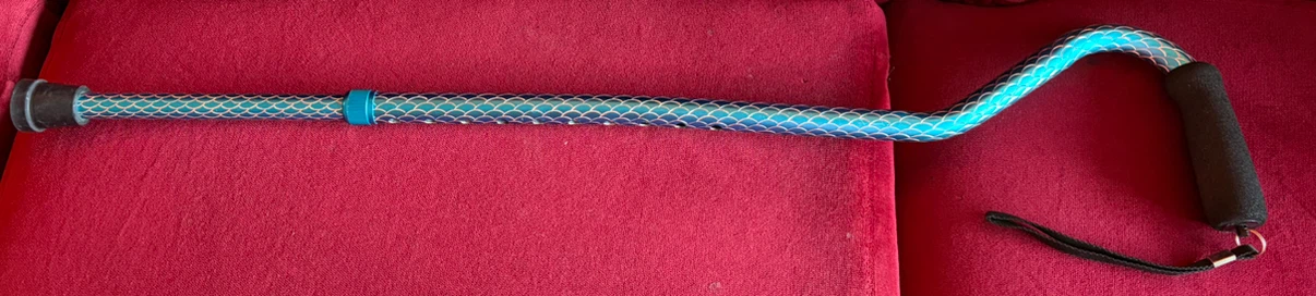 Adjustable Blue Patterned Cane