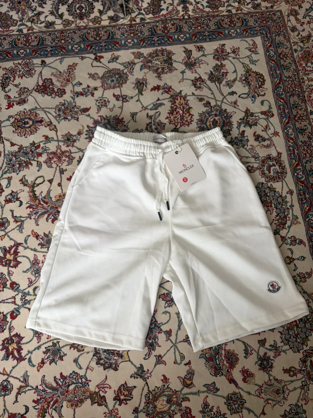 White Moncler shorts