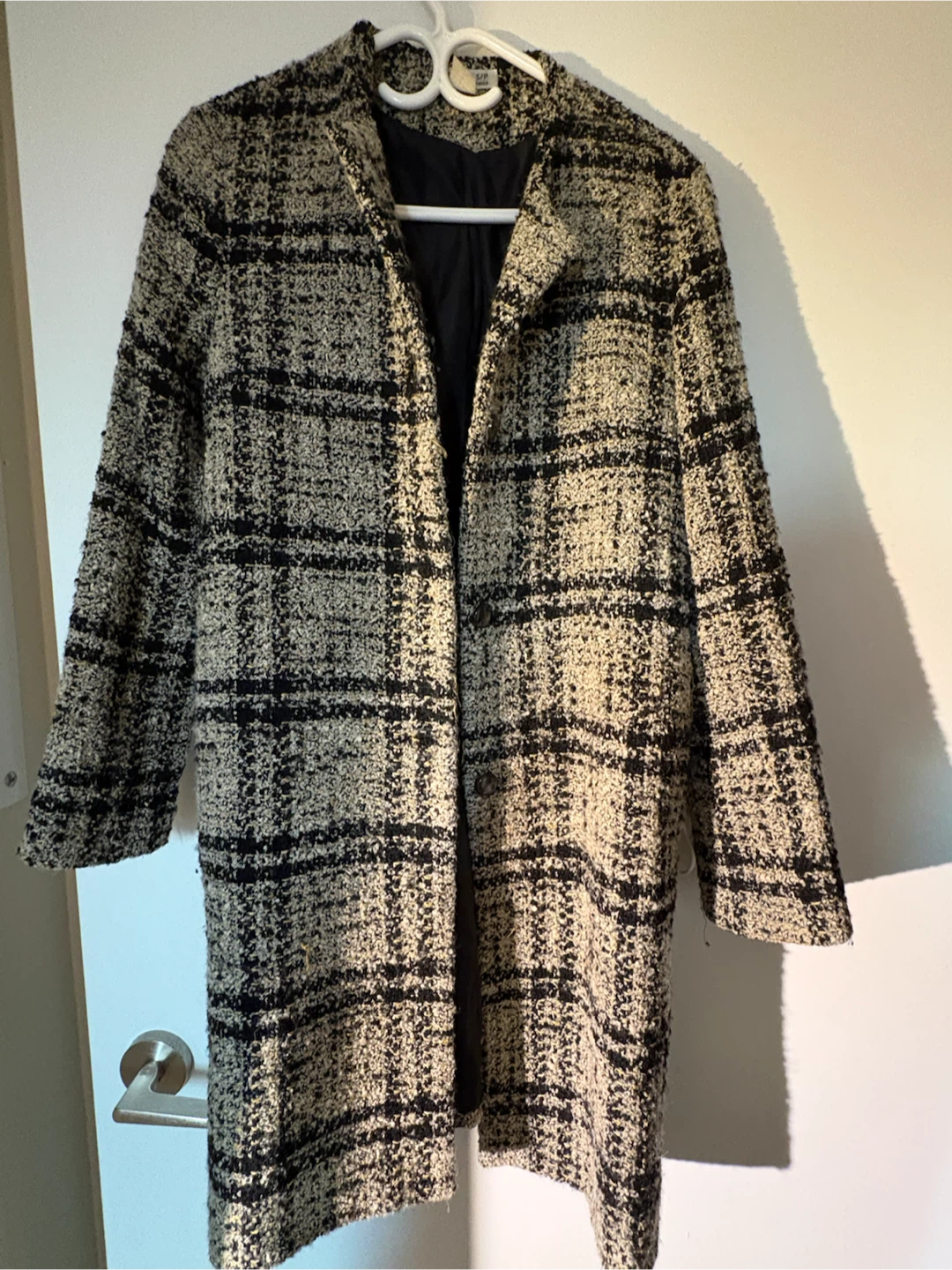 Women's Plaid Tweed Coat