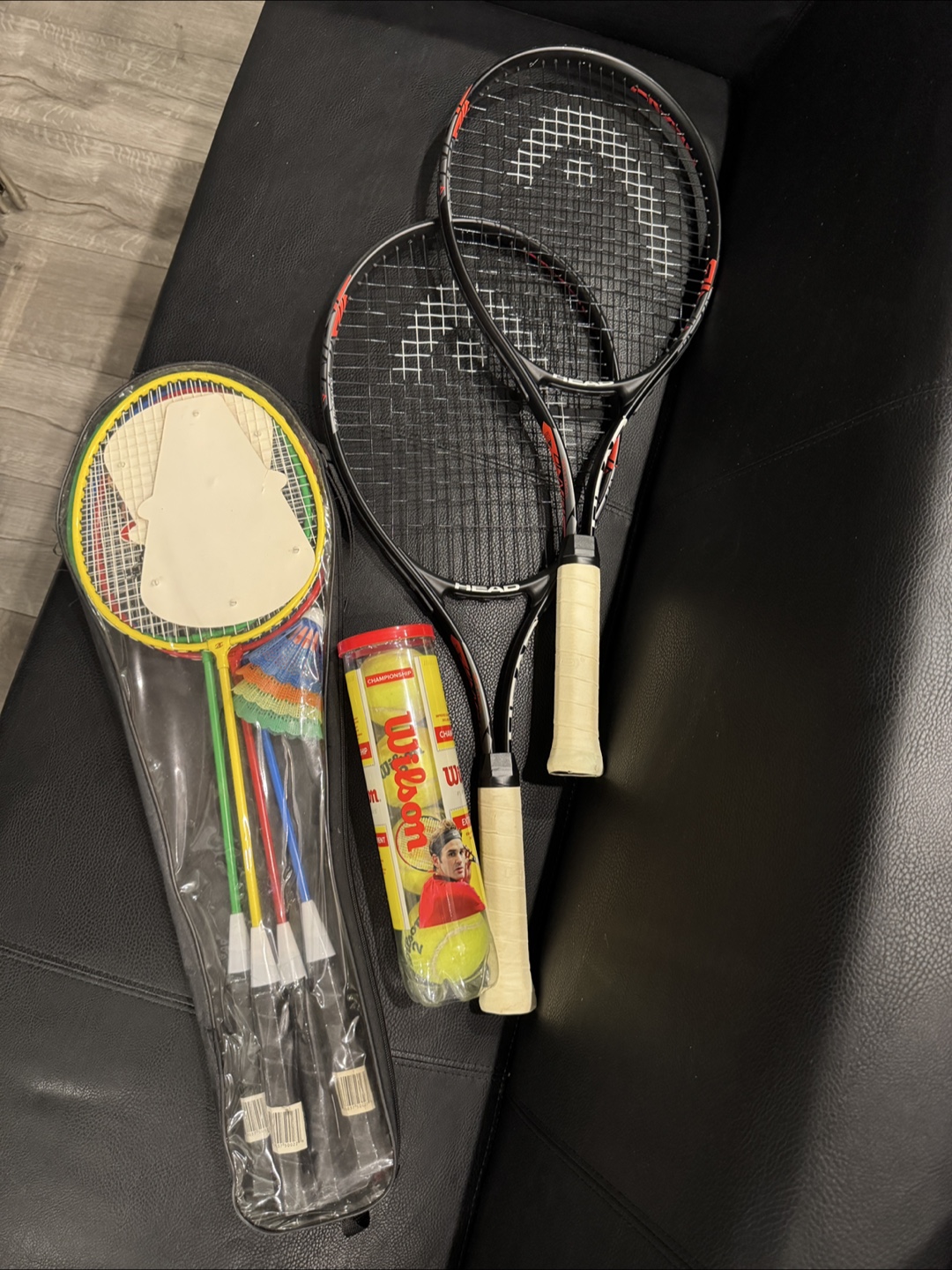 Tennis Racquets with Tennis balls and Badminton Set - photo 2