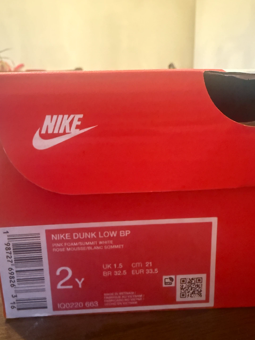 NIKE DUNK LOW SIZE 2Y - PINK AND RED BNIB - photo 2