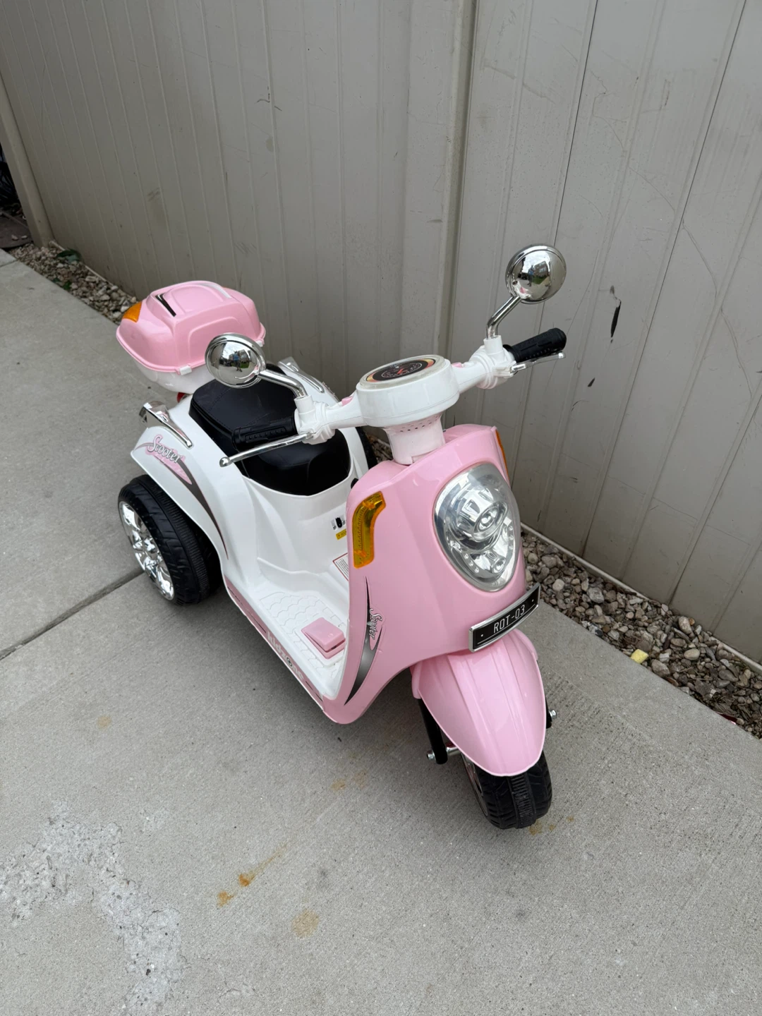 Pink and White Electric Ride-On Scooter for Kids - photo 2