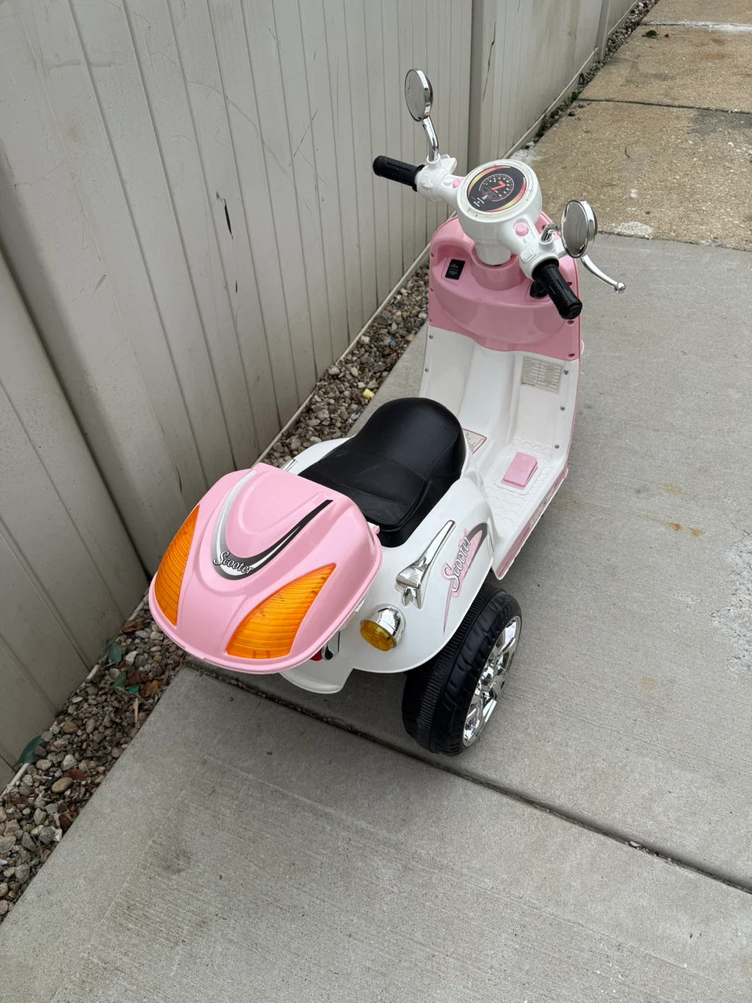 Pink and White Electric Ride-On Scooter for Kids - photo 3