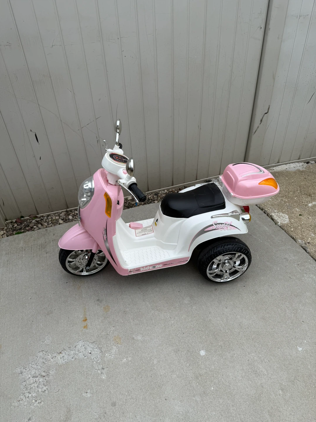 Pink and White Electric Ride-On Scooter for Kids - photo 5
