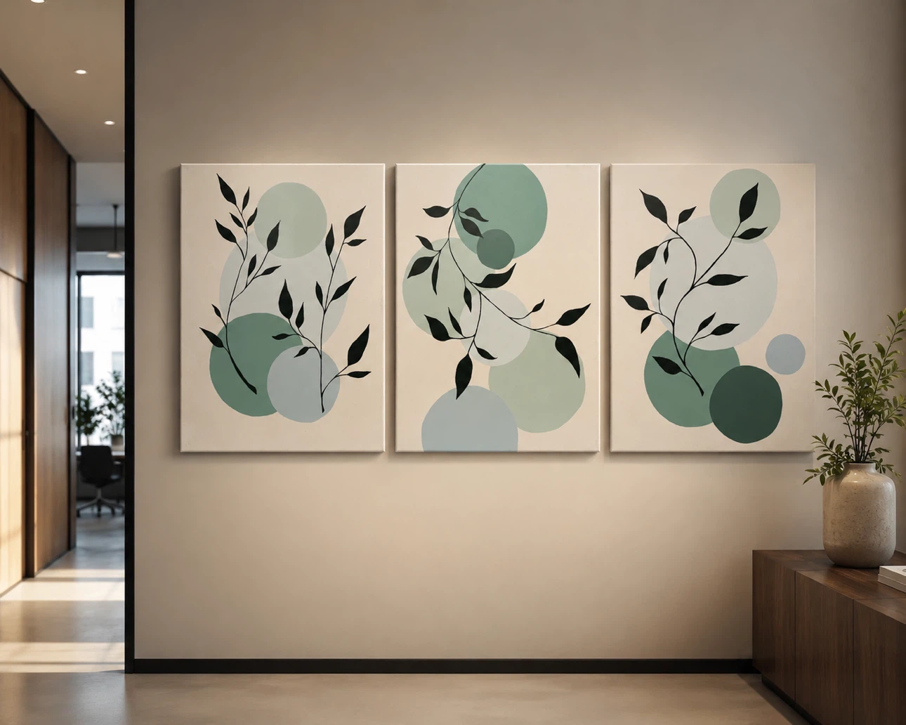 Set of 3 Original Hand-Painted Canvases - photo 2
