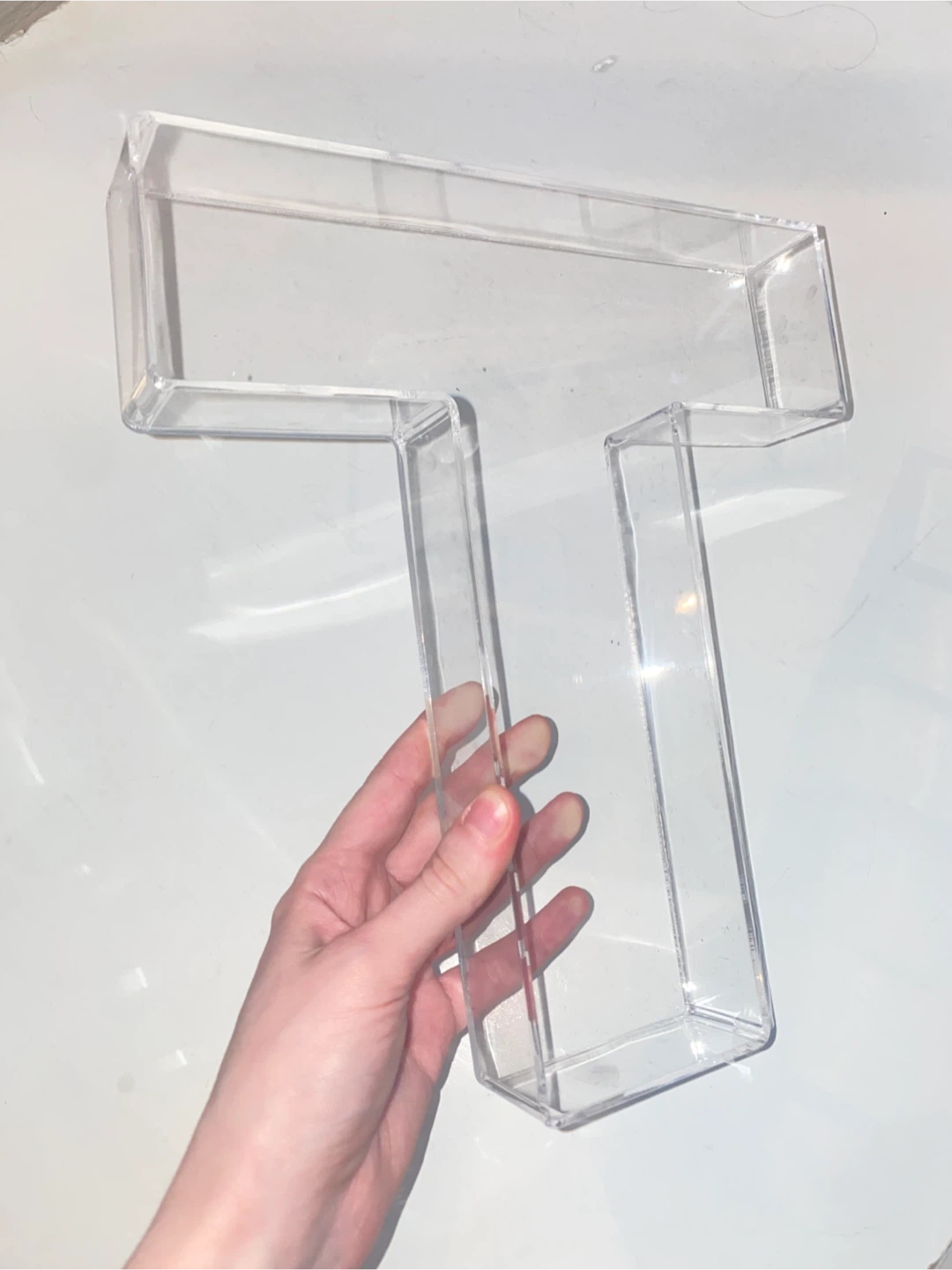 Clear Acrylic T-Shaped Display Tray