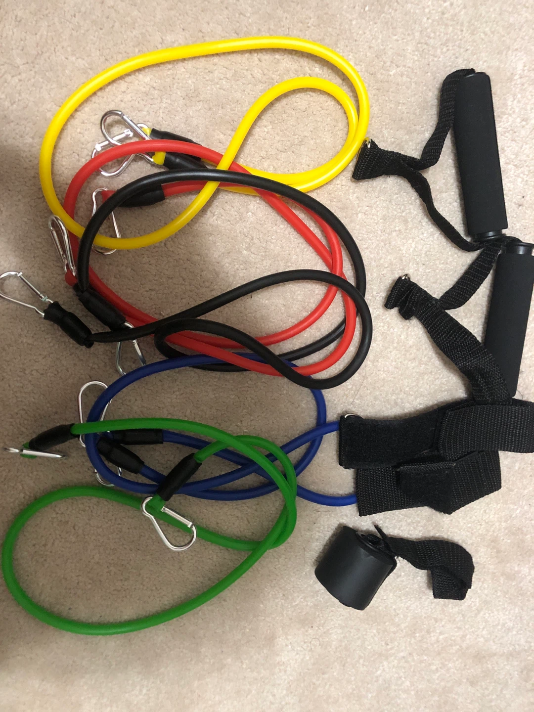 Resistance Bands Set with Handles and Ankle Straps