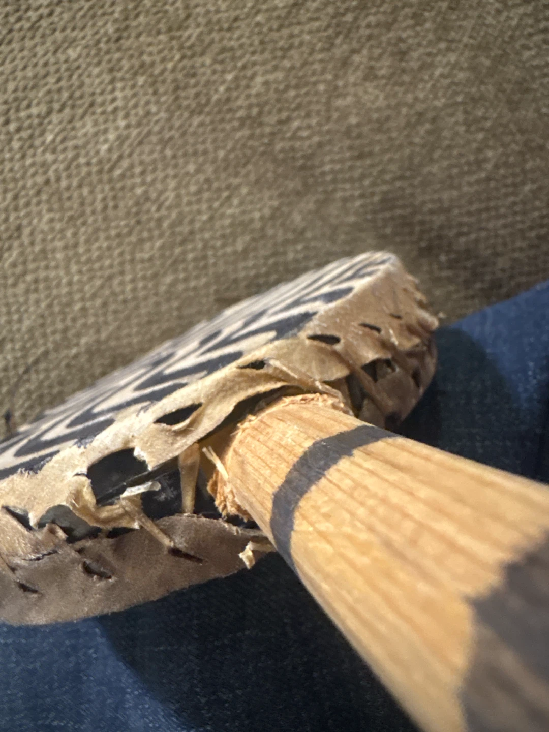 Handmade Drum with Zebra Pattern - photo 3