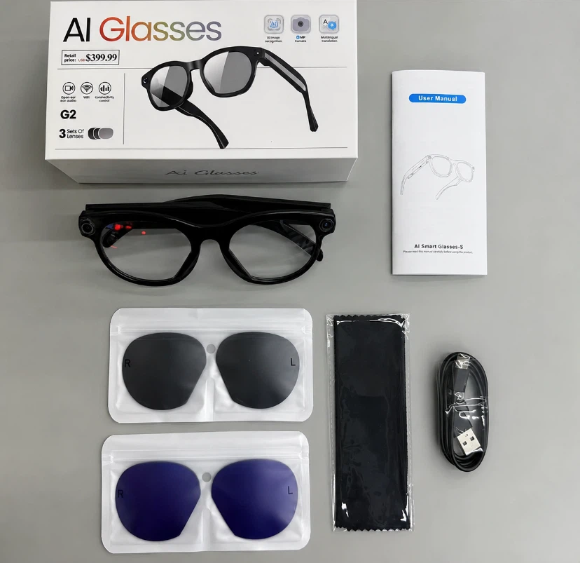 AI Glasses Smart Glasses with Accessories