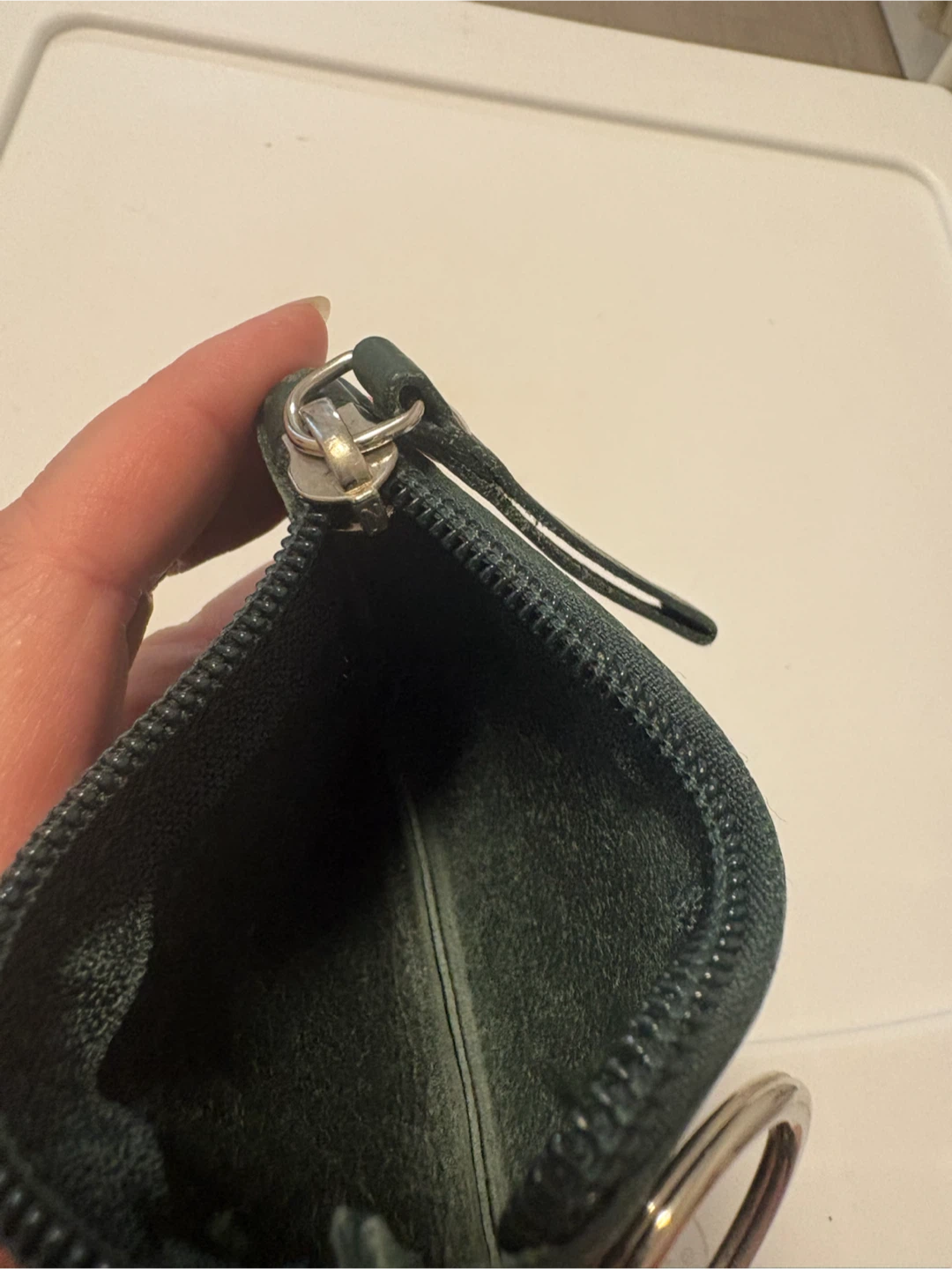 Roots Coin Pouch with Keyring - Dark Green - photo 3