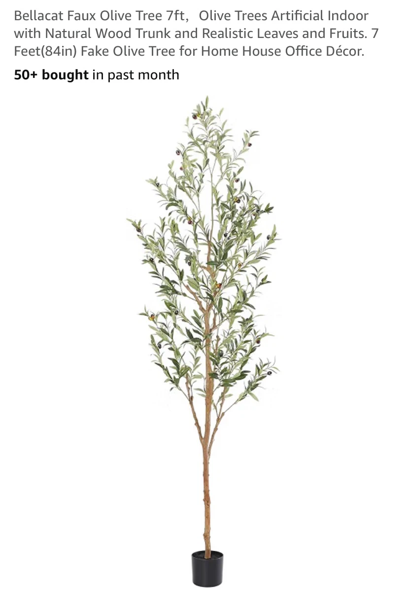 New 7’ Artificial Olive Tree