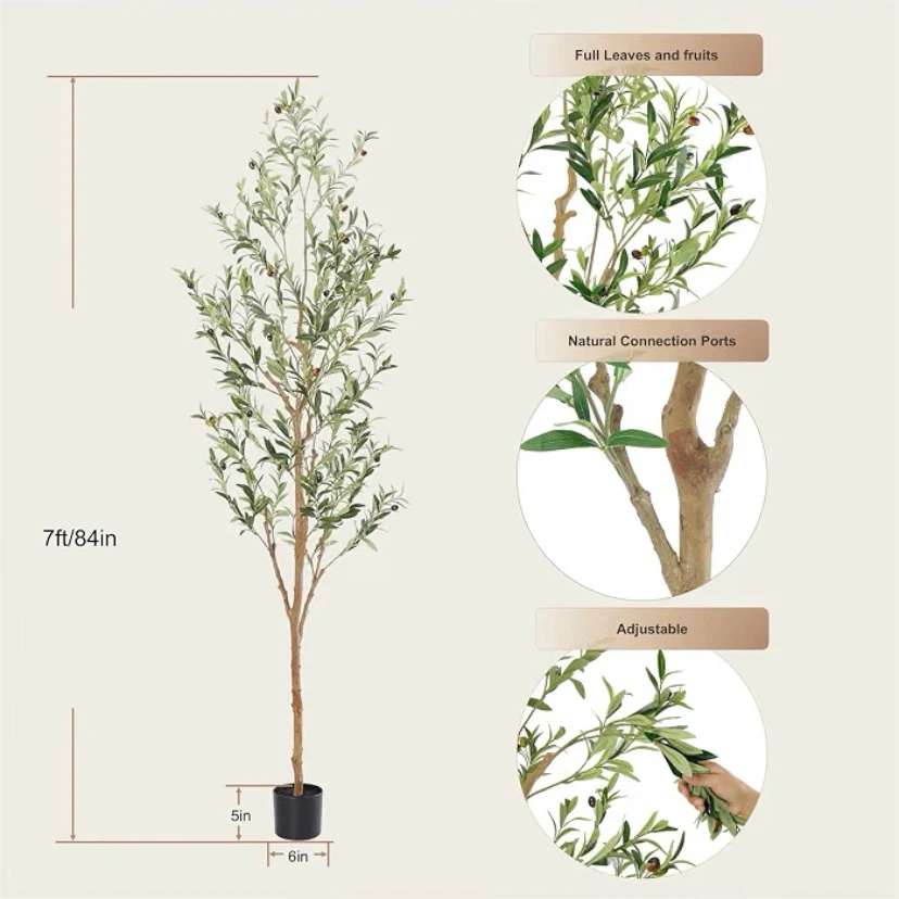 New 7’ Artificial Olive Tree - photo 3