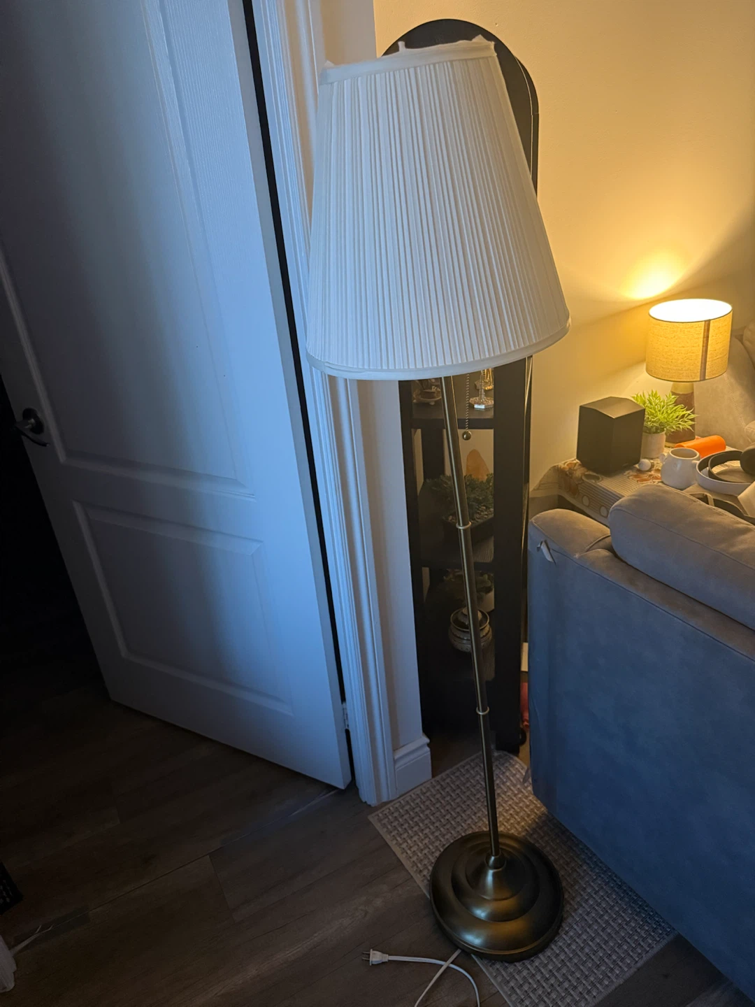 Floor Lamp with Pleated Shade