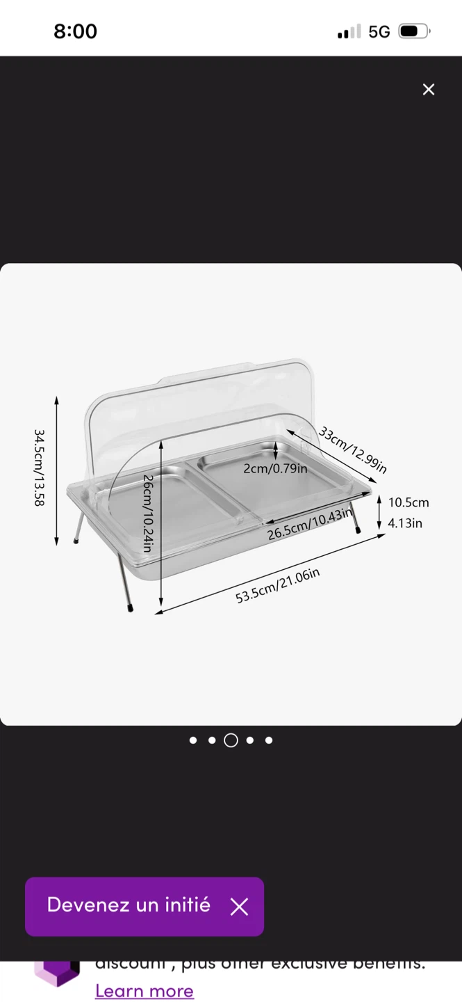 2-Compartment Food Warmer Chafer with Lid - photo 2