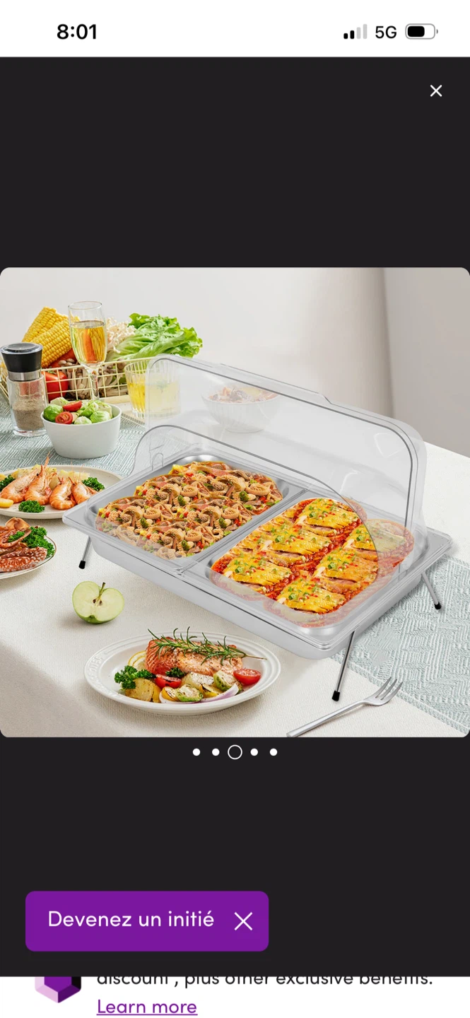 2-Compartment Food Warmer Chafer with Lid - photo 3