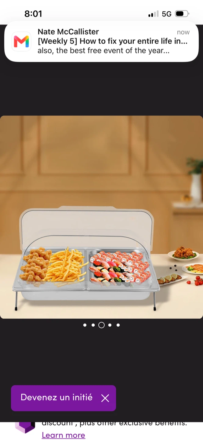 2-Compartment Food Warmer Chafer with Lid - photo 5