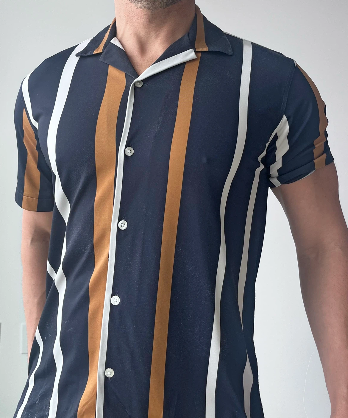 ZARA Slim Fit Short Sleeve Striped Shirt – Slim Fit