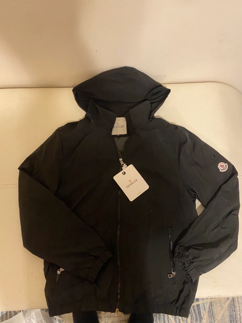 Moncler Black Hooded Jacket Size S
