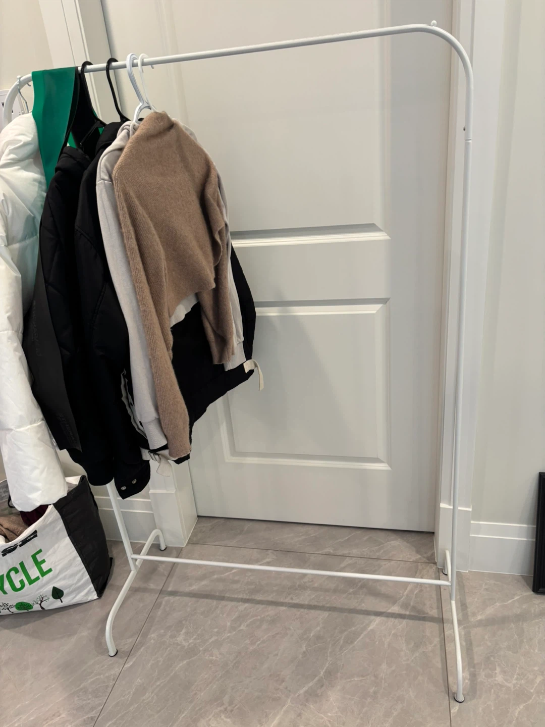 White Metal Garment Rack