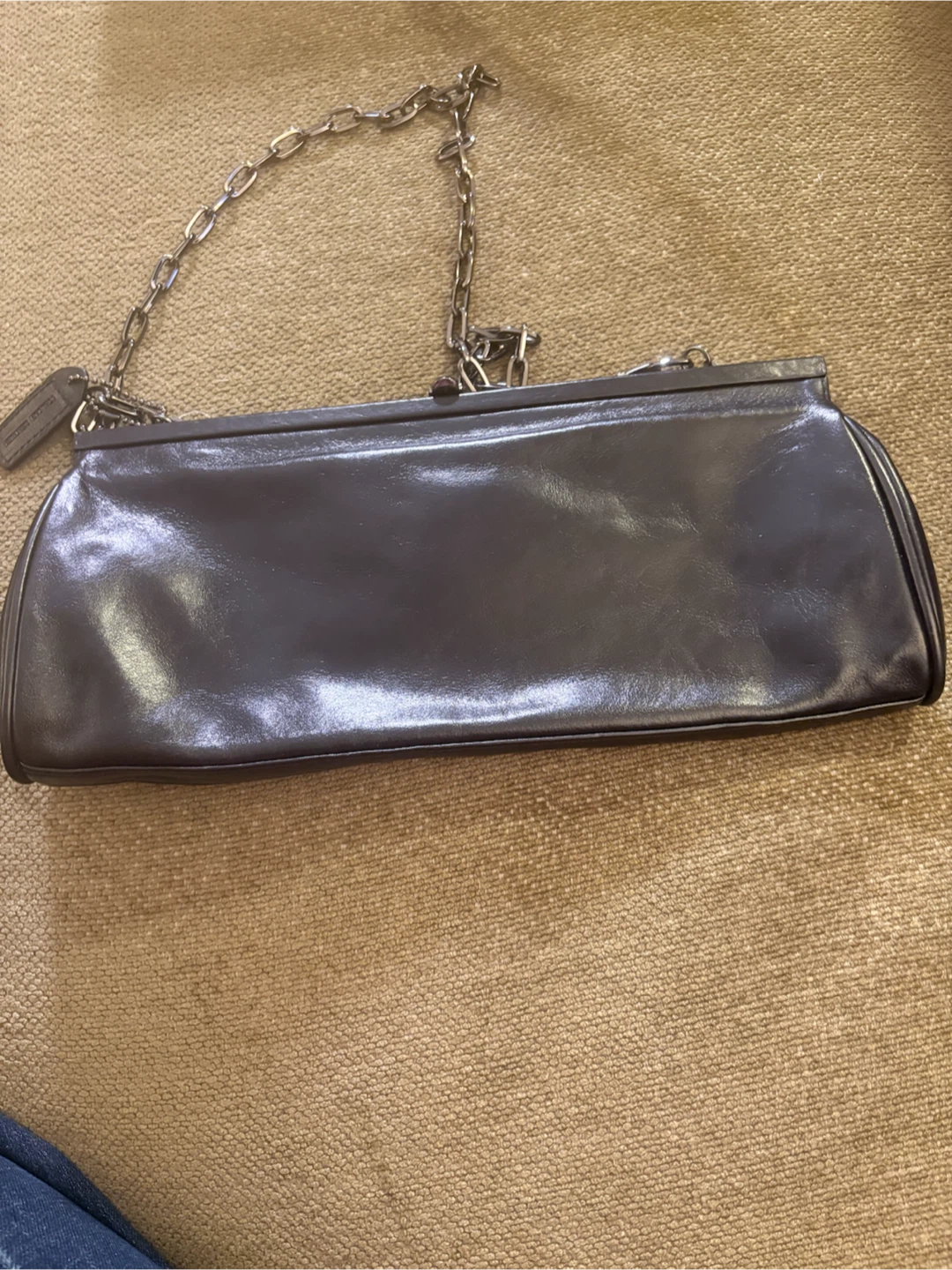 Danier Black Clutch with Chain Strap