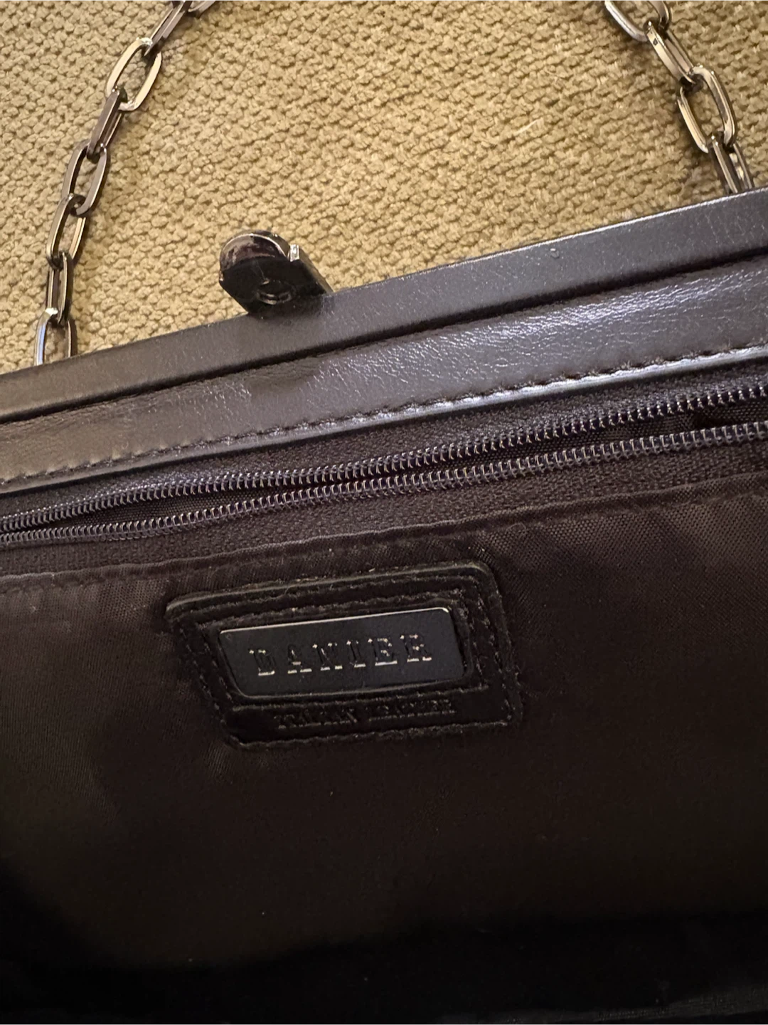 Danier Black Clutch with Chain Strap - photo 2