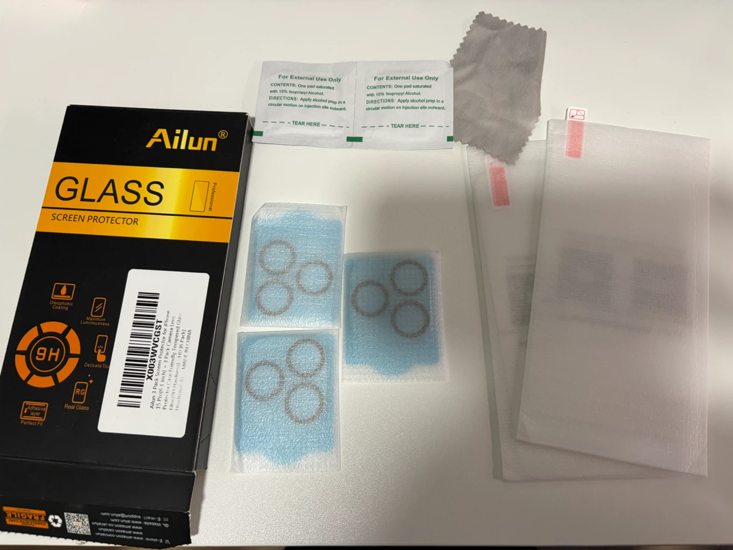 2 Screen & 3 Camera Lens Protectors for iPhone 15 Pro