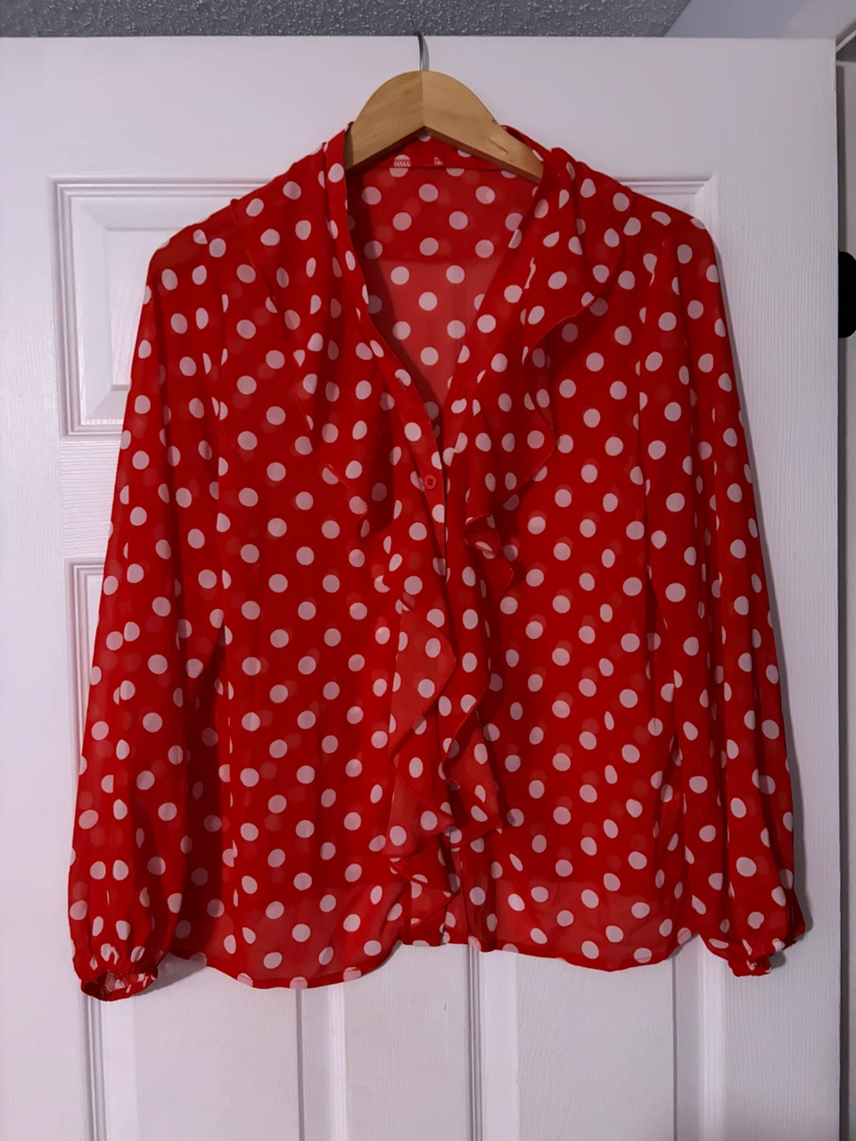 Red Polka Dot Blouse