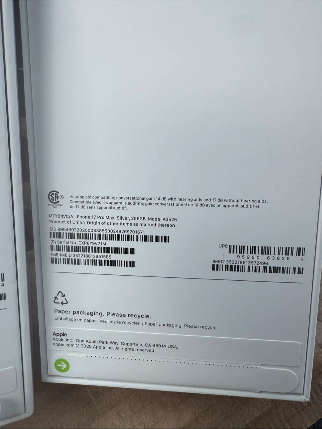 Apple iPhone 17 Pro Max Silver 256GB - photo 3