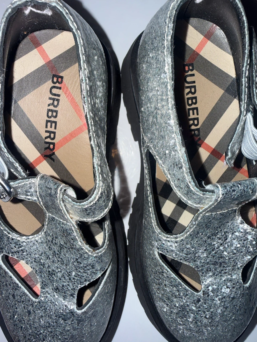 Burberry Glitter Mary Jane Platform Shoes - photo 3