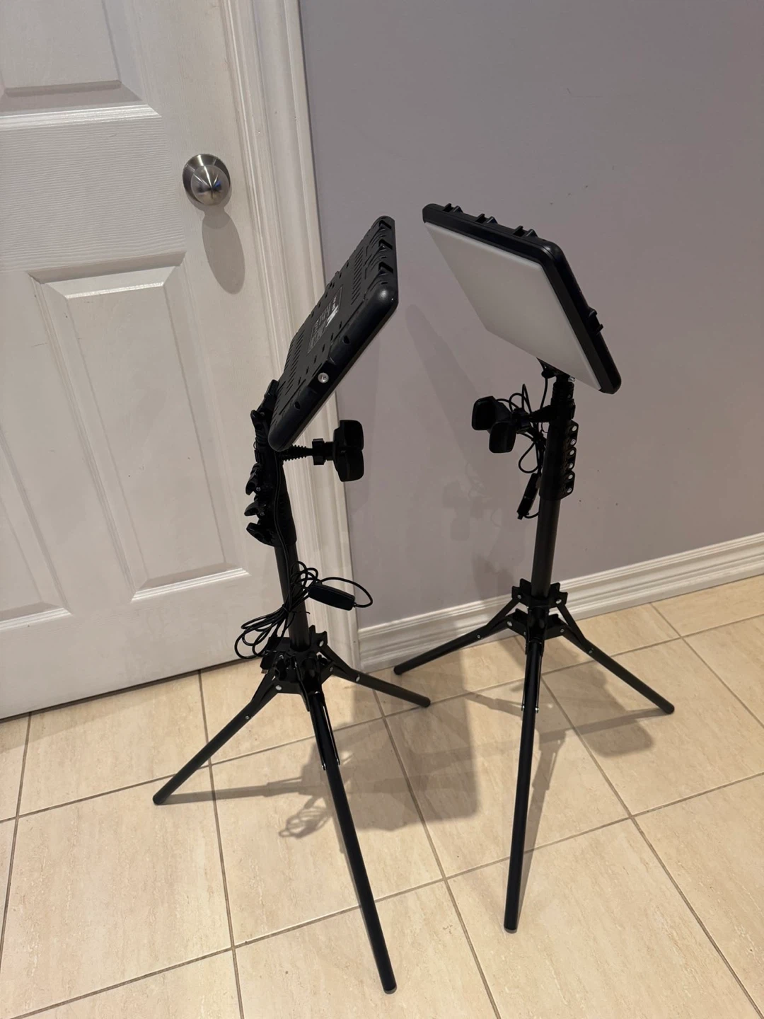 NiceVeedi NV-L12 LED Light Panels with Tripods (2-Pack)